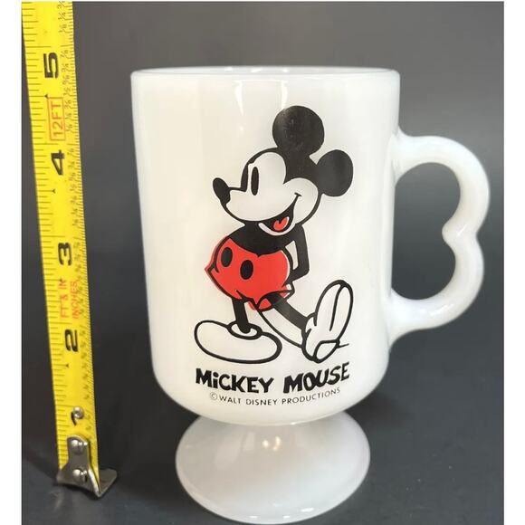 Walt Disney Vintage Breakable 8 ounceMickey Mouse Pedestal White Mug - Picture 3 of 8